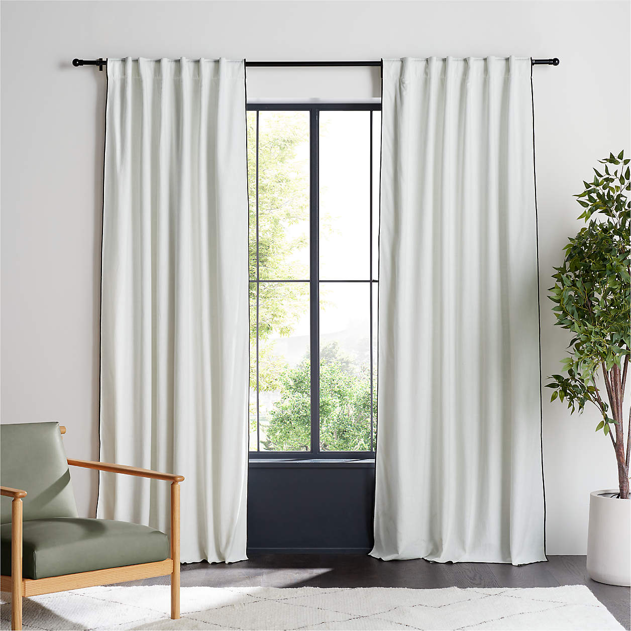 crisp-white-merrow-stitch-organic-cotton-blackout-window-curtain-panel